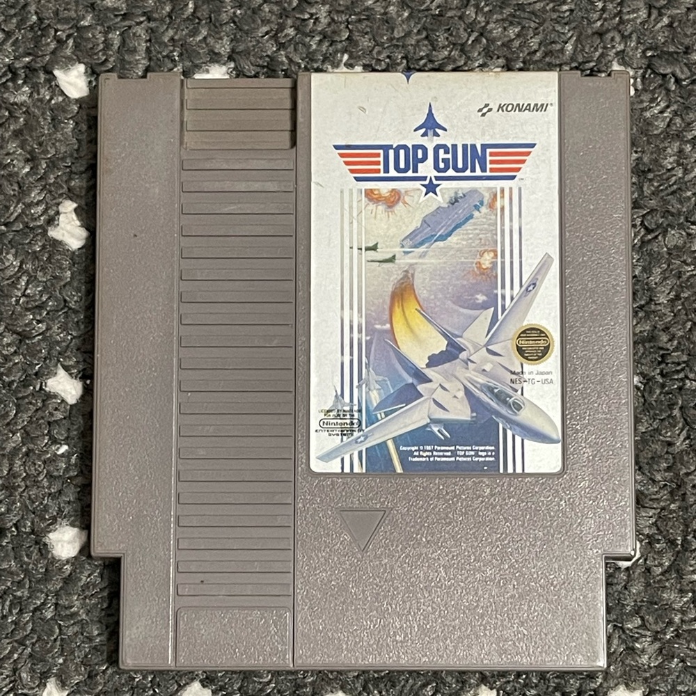 TOP GUN VIDEO GAME FOR NINTENDO NES RARE KONAMI